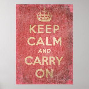Poster O vintage mantem a calma e leva-a