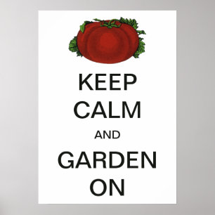 Pôster O vintage mantem a calma e o jardim no tomate