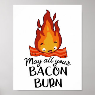 Poster O Vintage Retro Pode Queimar Todo O Seu Bacon