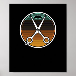 Poster O vintage retro Scissors o Hairstylist dos