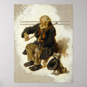 Poster O Violinista e seu Assistente, 1916