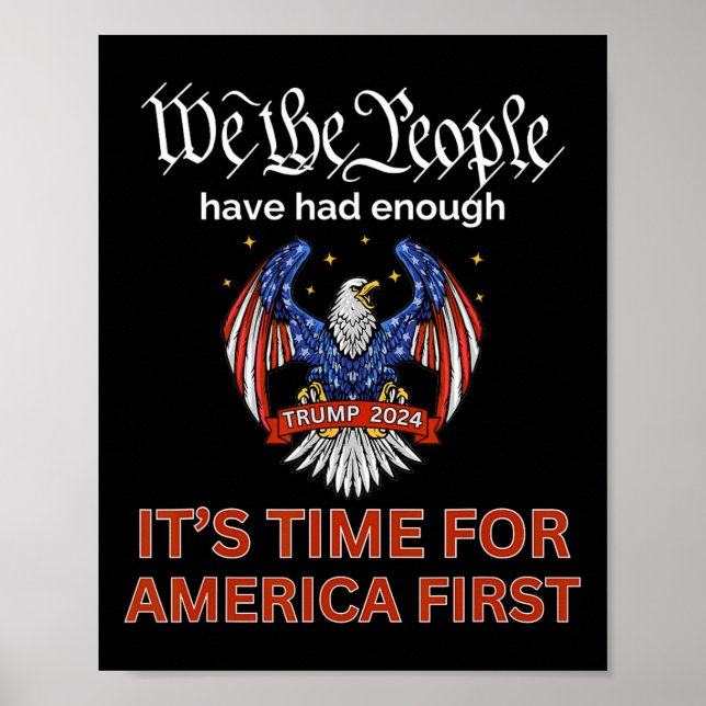 Poster O Voto Republicano Trump 2024 America First We The (Frente)