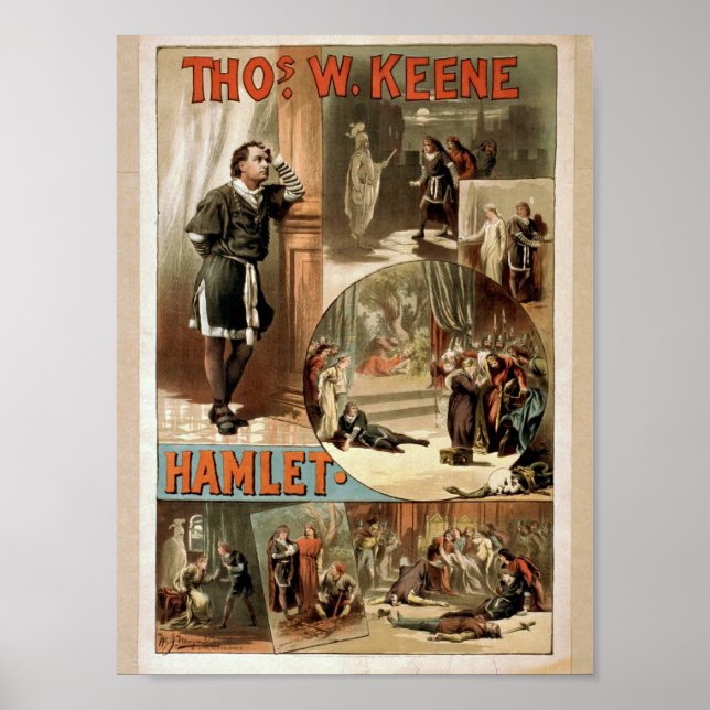 Pôster O.W. Keene, Hamlet Retro Theater (Frente)