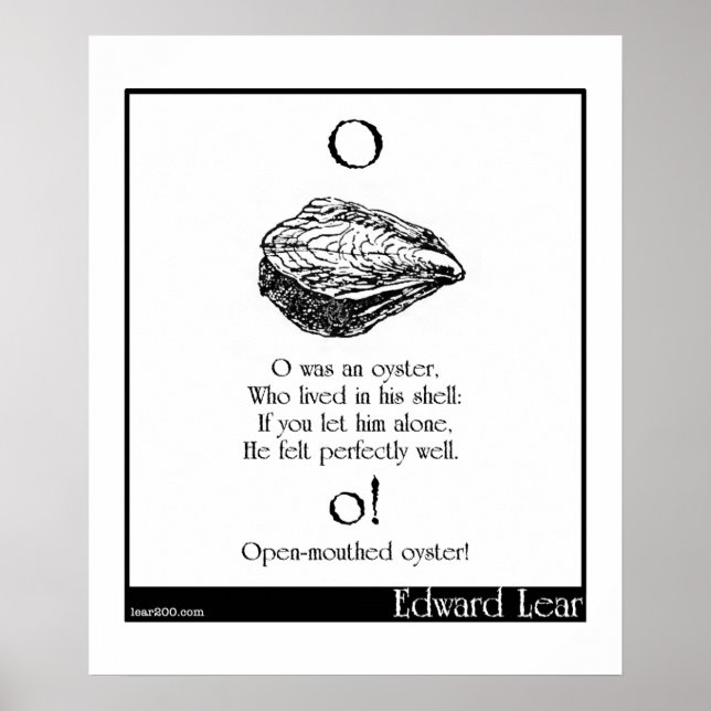 Poster O was an oyster (Frente)