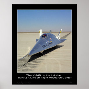 Pôster O X-24B no Lakebed no centro da NASA Dryden