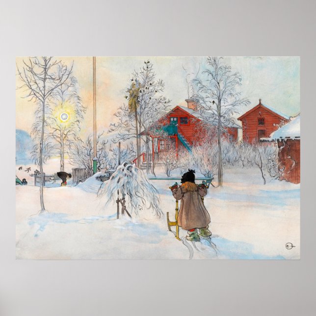 Poster O Yard e Washington, 1895, por Carl Larsson (Frente)