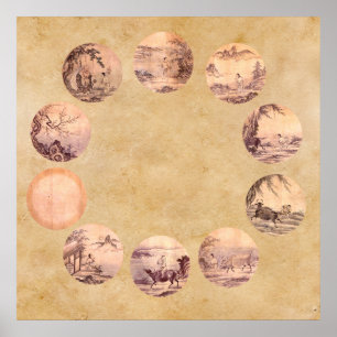 Poster O zen de dez Oxherding