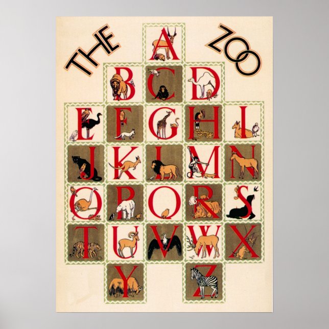 Poster O Zoo Alphabet (Frente)