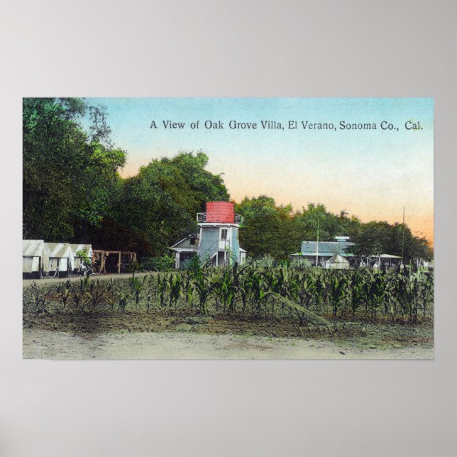 Poster Oak Grove Villa SceneEl Verano, CA (Frente)