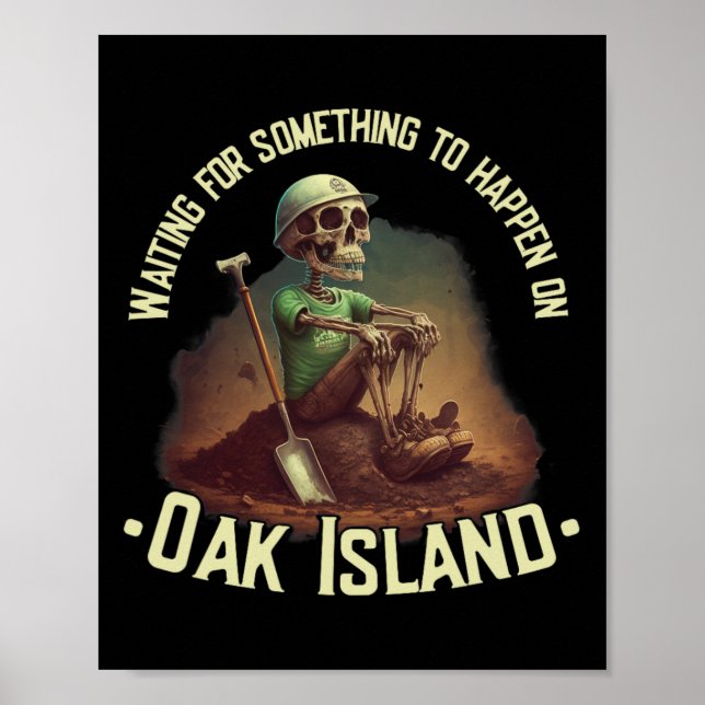 Poster Oak Island Treasure Hunando Skeleton Oak Island My (Frente)
