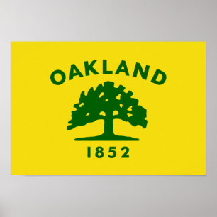 Pôster Oakland, California Flag