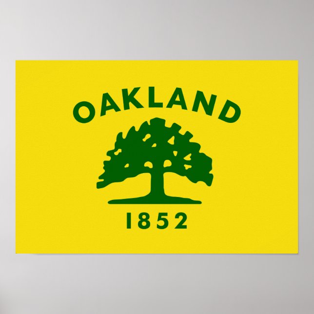 Pôster Oakland, California Flag (Frente)