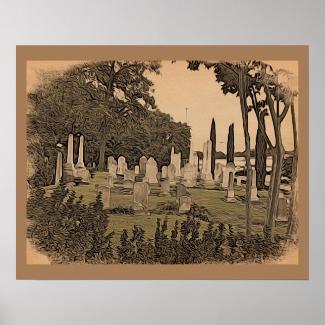 Poster Oakland Cemetery, Atlanta, GA (Frente)