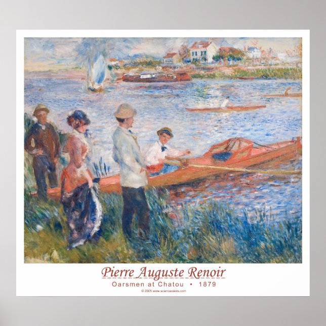 Poster Oarsmen em Chatou ・ 1879 (Frente)