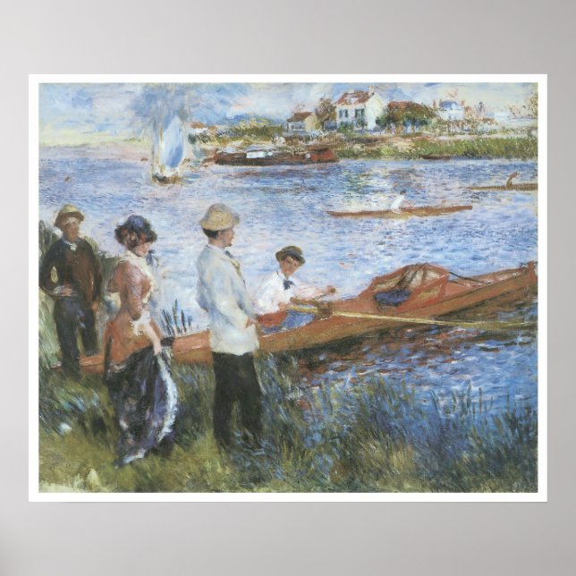 Poster Oarsmen em Chatou, 1879 Pierre-Auguste Renoir (Frente)