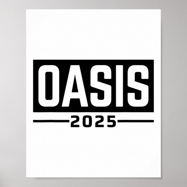 Poster Oásis 2025 Califórnia Ca Lembranças  (Frente)