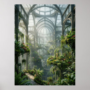 Poster Oásis Encantado Jardim de Vidro