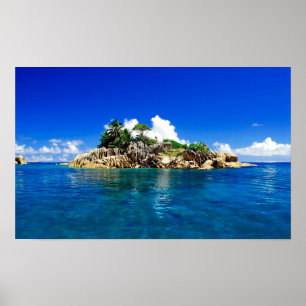 Poster Oásis tropicais pequenos da ilha