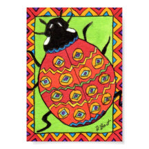 Oaxacan Ladybug Mini Arte Folclórica Mexicana