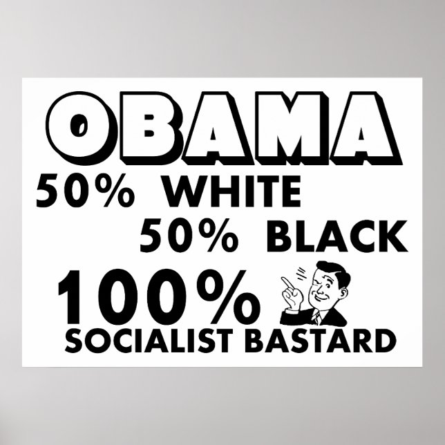 Poster Obama: 100% Socialista! (Frente)