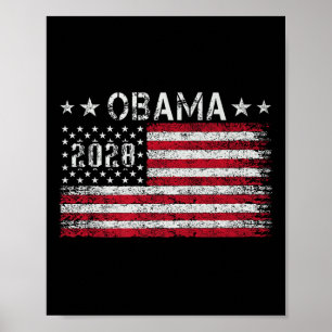 Poster Obama 2028 Retro Vintage U Bandeira Americana Polí
