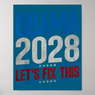 Poster Obama 2028 Vamos Consertar Isso Obama 48º Presiden