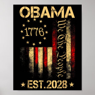 Poster Obama 2028 Vota Obama Para A Eleição Do Presidente