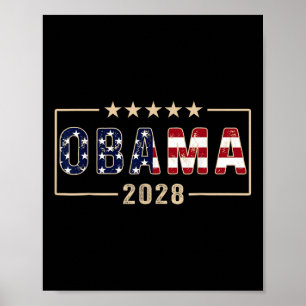 Poster Obama 2028 Vota Obama Para Presidente 28 Bandeira