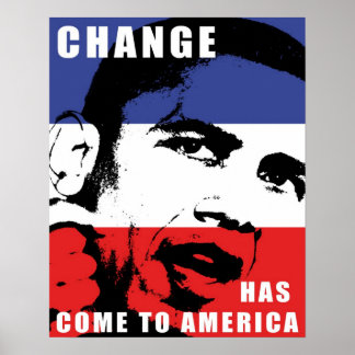Poster Obama - A mudança chegou à América
