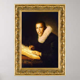 Poster Obama barroco