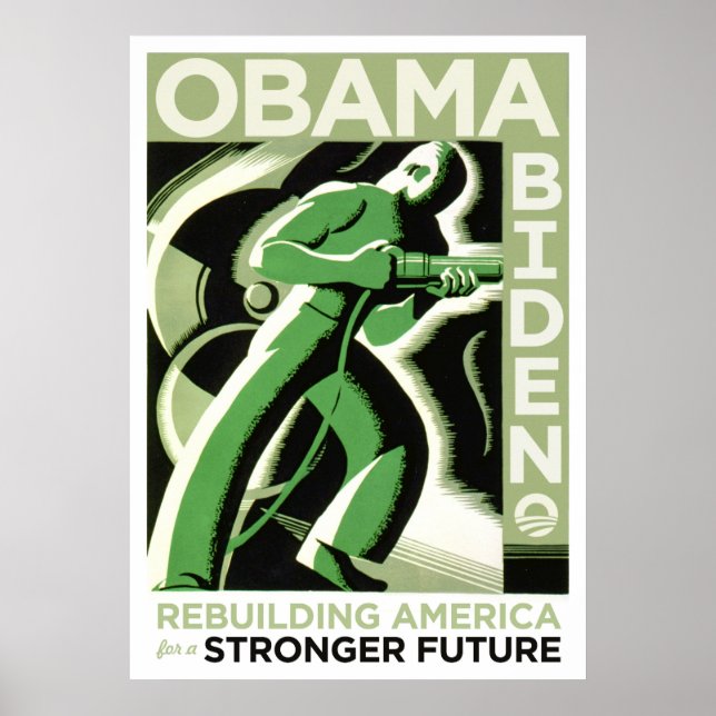 Pôster Obama / Biden: Reconstrução da América (Frente)