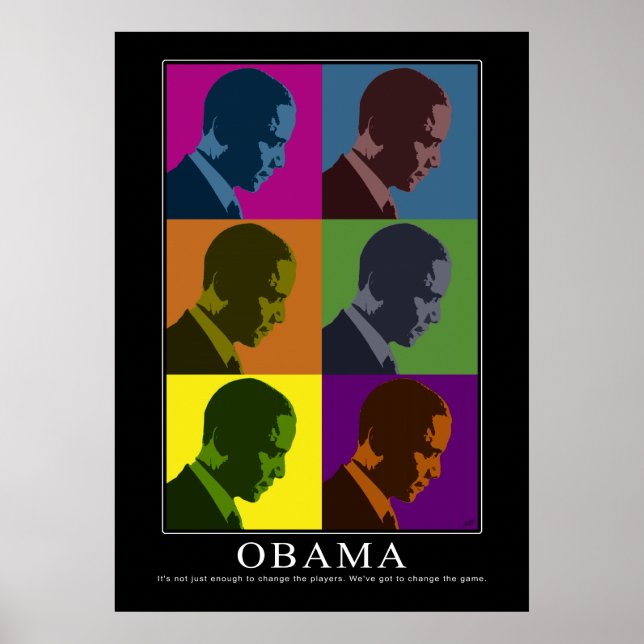 Pôster Obama "Cego de Cores" (Frente)