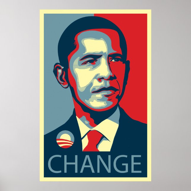 Pôster Obama Change (Frente)