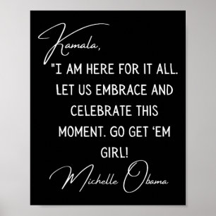 Poster Obama Cita À Inauguração De Kamala Harris 2021