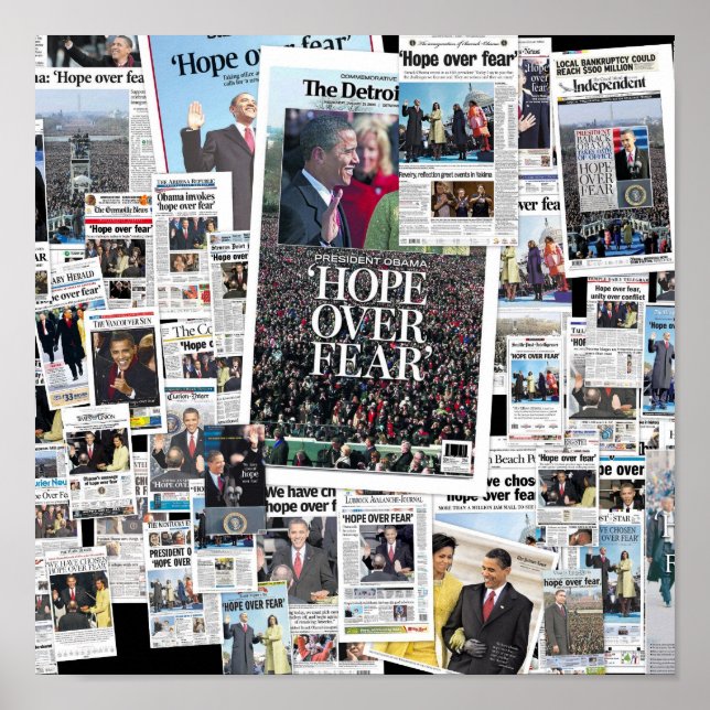 Poster Obama: Esperança sobre o medo (Frente)