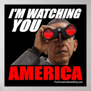 Pôster Obama - eu estou olhando-o América