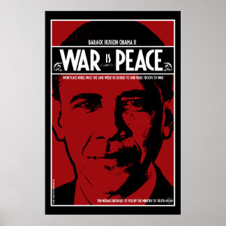 Pôster Obama: Guerra é Paz