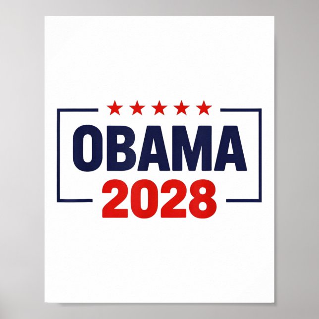 Poster Obama Para O Presidente 2028 Obama 2028 (Frente)
