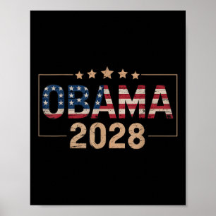 Poster Obama Para O Presidente 2028 Obama 2028 Vintage Am