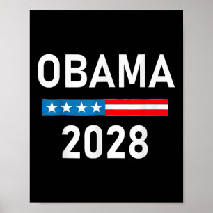 Poster Obama Para O Presidente Patriótico 2028 Prote Polí
