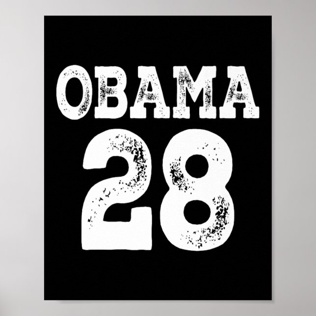 Poster Obama Para Presidente 2028 Jersey 28 Premium (Frente)