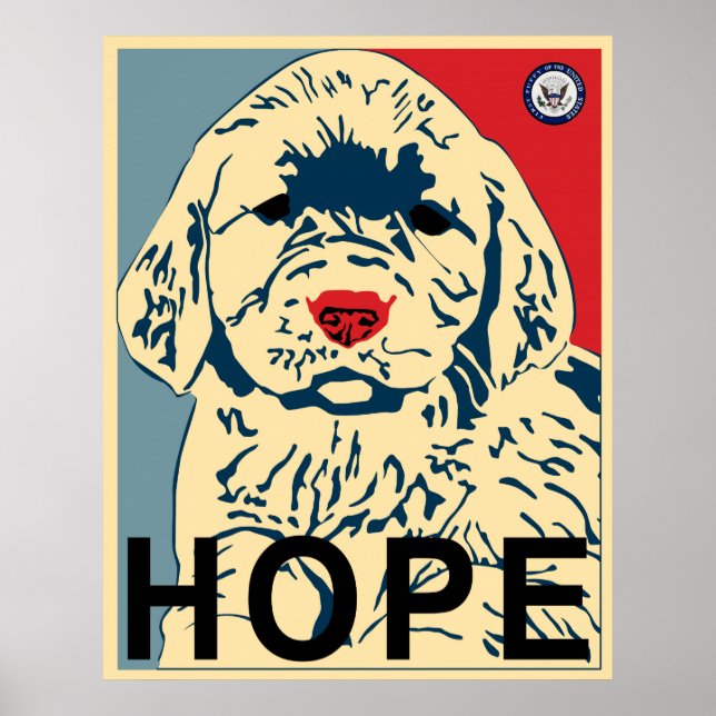 Pôster obama primeiro cachorrinho - esperança (Frente)
