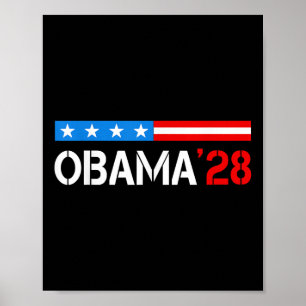 Poster Obama Retro Vintage Flag Patriótico 2028 Política