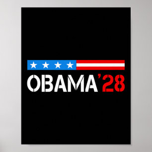 Poster Obama Retro Vintage Flag Patriótico 2028 Política