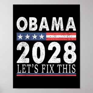 Poster Obama Retro Vintage Patriótico 2028 Prote Política