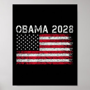 Poster Obama Retro Vintage U Bandeira Americana Patriótic