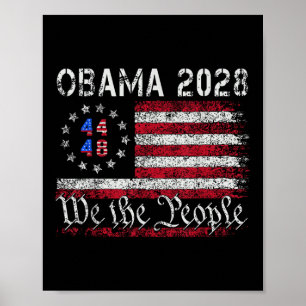 Poster Obama Retro Vintage Us Flag 44 48 Patriótico 2028
