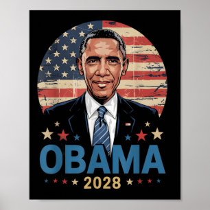 Poster Obama Vintage Presidente 2028 Obama