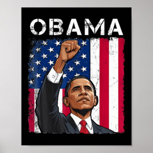 Poster Obama Vintage Presidente 2028 Obama Retro Flag Ame