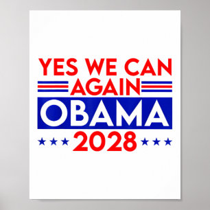 Poster Obama Vintage Retro Patriótico 2028 Prote Política